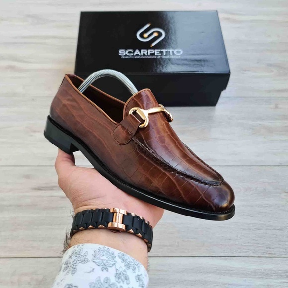 Brown Men's Genuine Leather Loafer - Picture 4 of 5